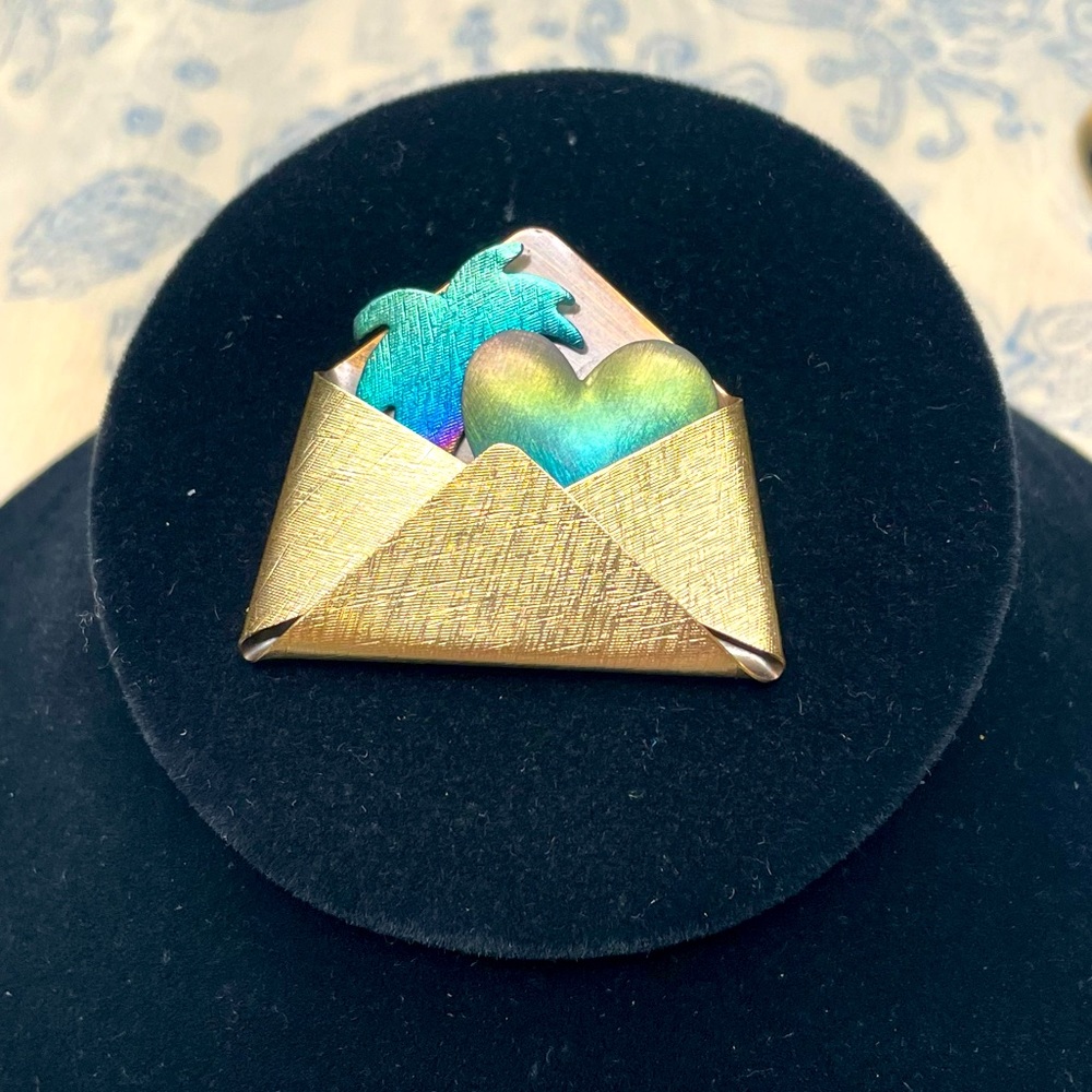 Kathleen Doyle & Tom Reardon Gold Tone Brooch